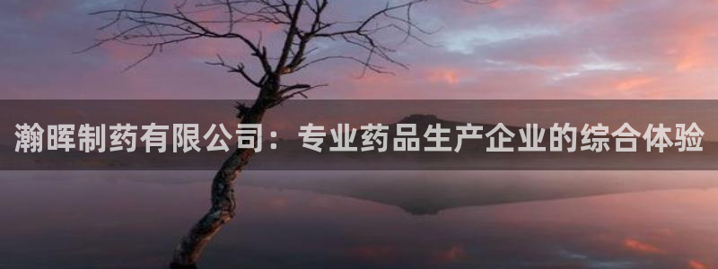 九游会老哥俱乐部：瀚晖制药有限公司：专业药品生产企业的综合体验