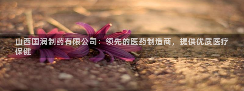 九游老哥俱乐部官网登录网址：山西国润制药有限公司：领先的医药制造商，提供优质医疗
保健