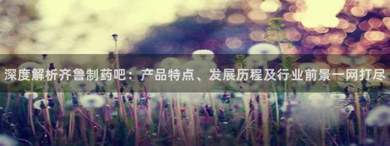 九游老哥俱乐部官网登录网址：深度解析齐鲁制药吧：产品特点、发展历程及行业前景一网打尽
