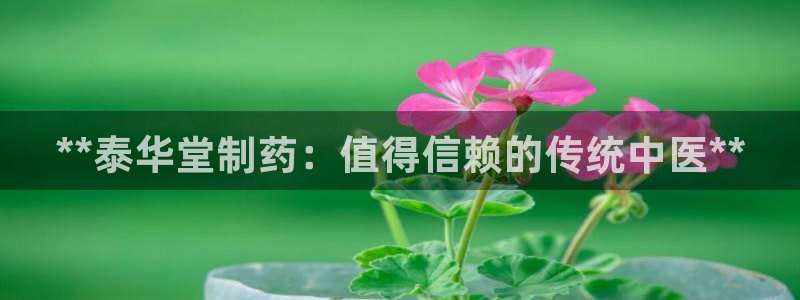 九游会老哥俱乐部必备的交流社区：**泰华堂制药：值得信赖的传统中医**